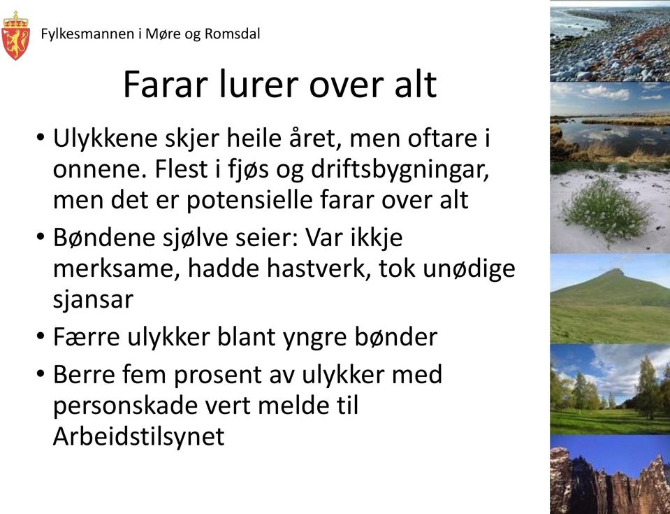 sjølve seier: Var ikkje merksame, hadde hastverk, tok unødige sjansar Færre