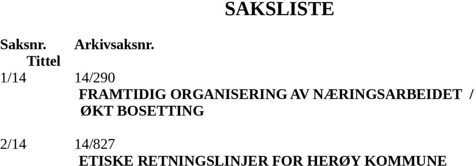 ORGANISERING AV NÆRINGSARBEIDET / ØKT
