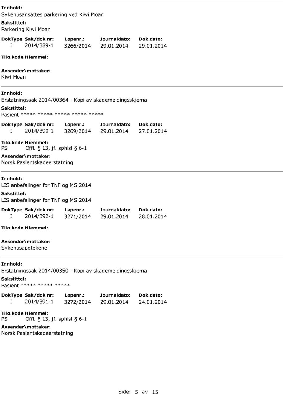 anbefalinger for TNF og MS 2014 LS anbefalinger for TNF og MS 2014 2014/392-1 3271/2014 Sykehusapotekene