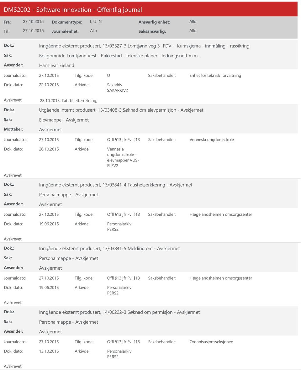 Inngående eksternt produsert, 13/03841-4 Taushetserklæring - Personalmappe - Hægelandsheimen omsorgssenter 19.06.