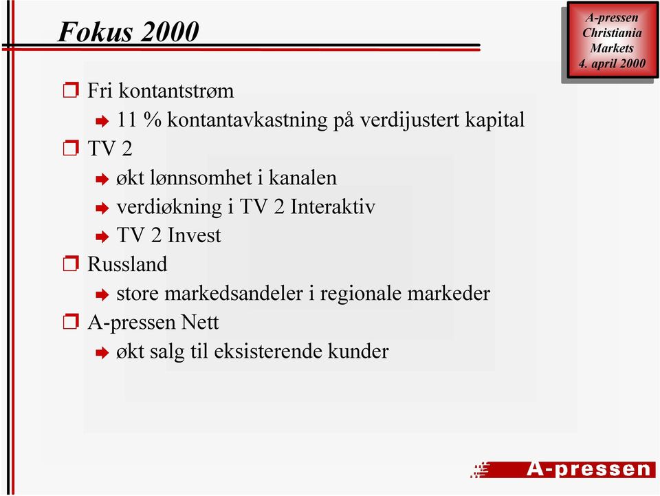 verdiøkning i TV 2 Interaktiv TV 2 Invest Russland store