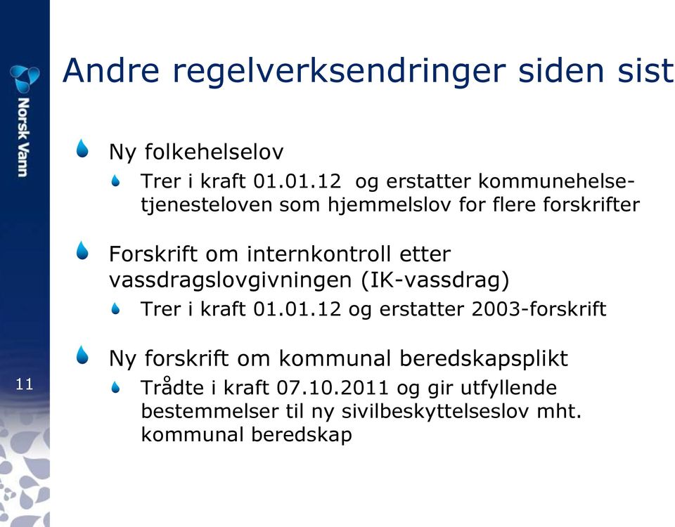 internkontroll etter vassdragslovgivningen (IK-vassdrag) Trer i kraft 01.