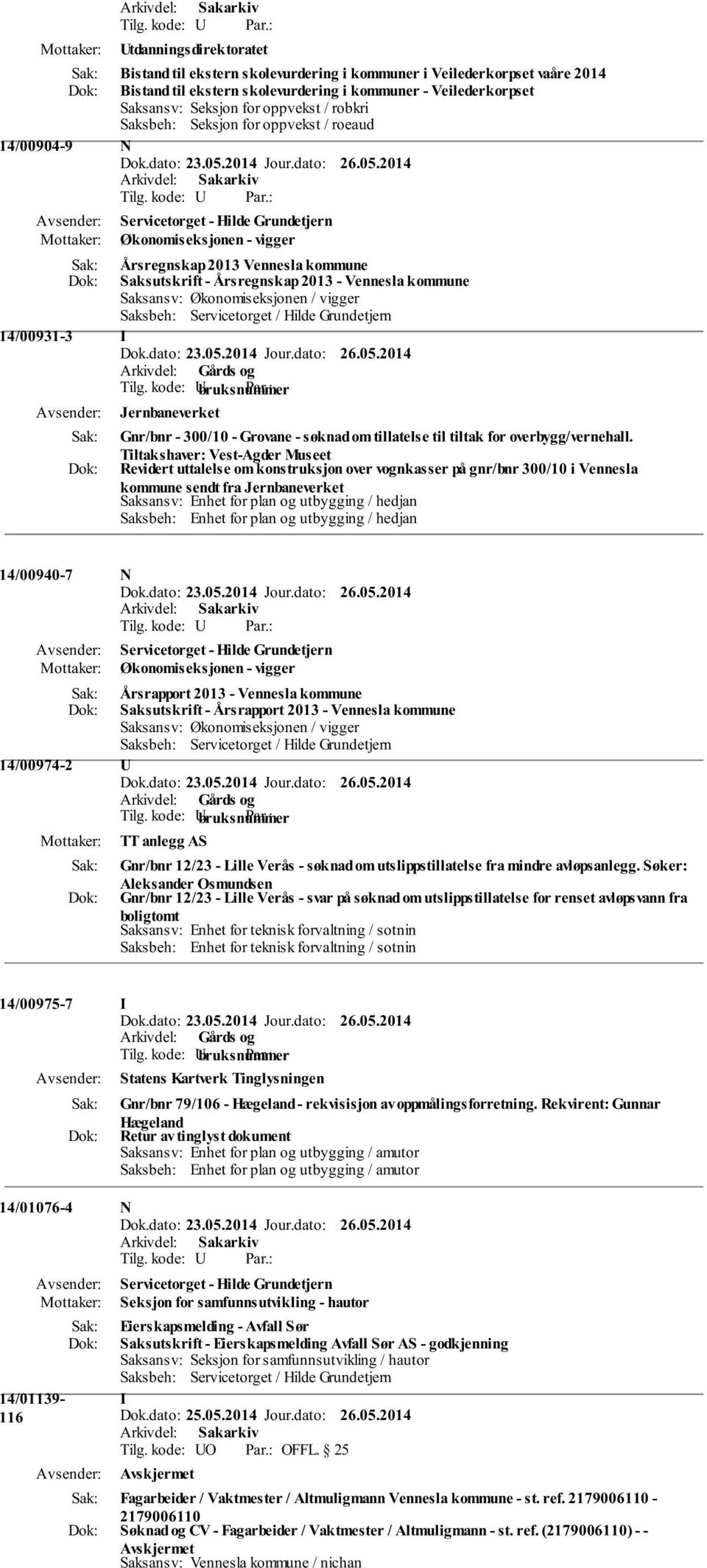 kommune Saksansv: Økonomiseksjonen / vigger 14/00931-3 I Jernbaneverket Gnr/bnr - 300/10 - Grovane - søknad om tillatelse til tiltak for overbygg/vernehall.