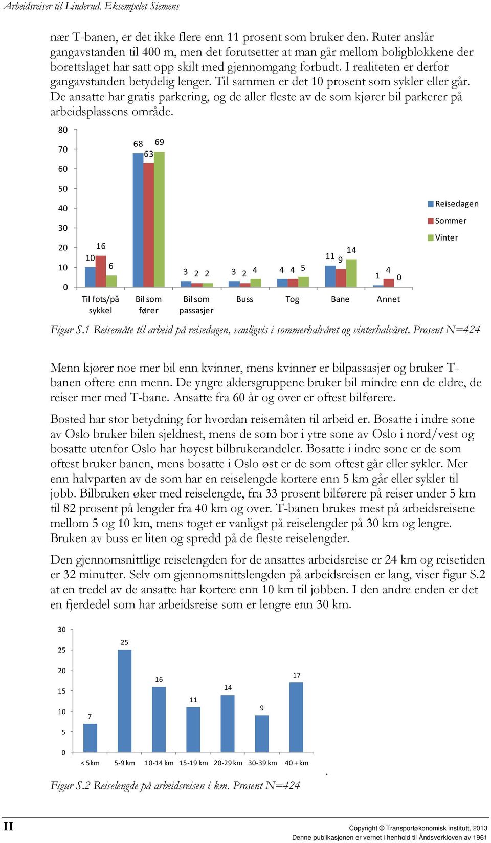 I realiteten er derfor gangavstanden betydelig lenger. Til sammen er det prosent som sykler eller går.