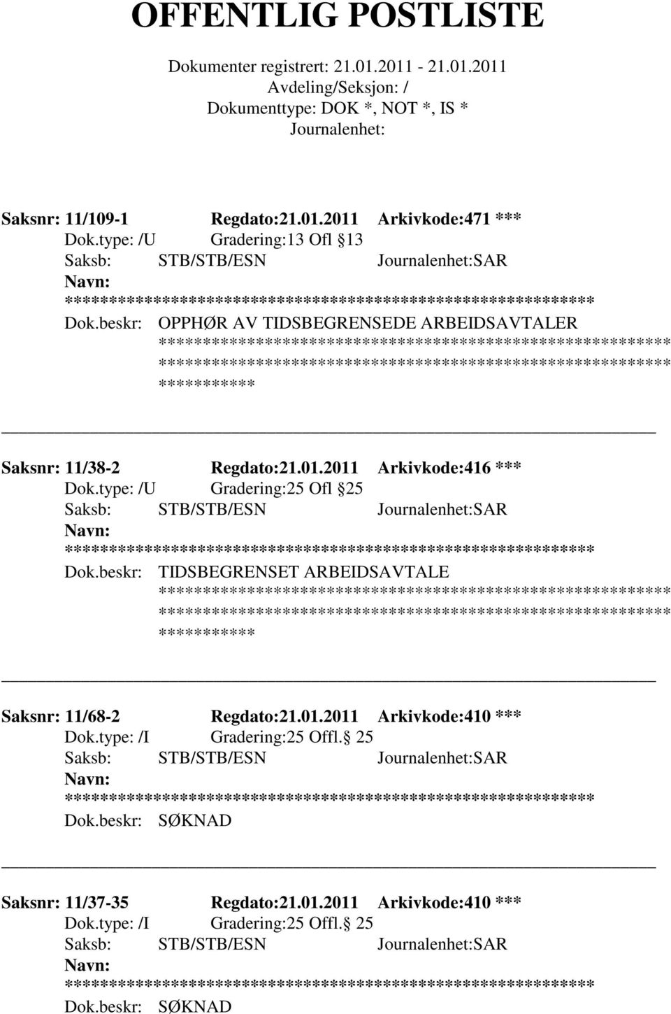 2011 Arkivkode:416 *** 25 Ofl 25 ** Dok.