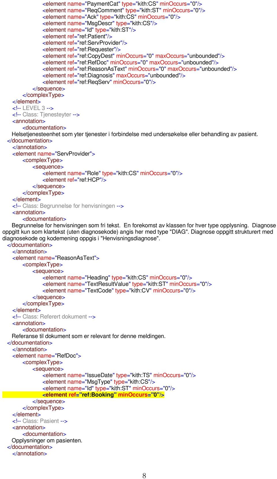 maxoccurs="unbounded"/> <element ref="ref:refdoc" minoccurs="0" maxoccurs="unbounded"/> <element ref="ref:reasonastext" minoccurs="0" maxoccurs="unbounded"/> <element ref="ref:diagnosis"