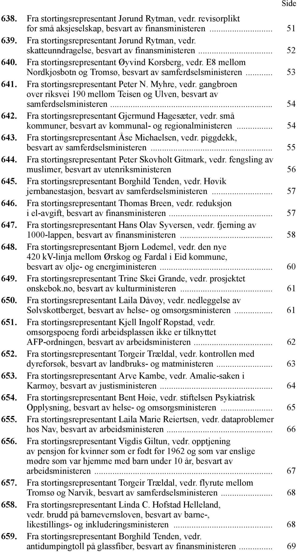 gangbroen over riksvei 190 mellom Teisen og Ulven, besvart av samferdselsministeren... 54 642. Fra stortingsrepresentant Gjermund Hagesæter, vedr.