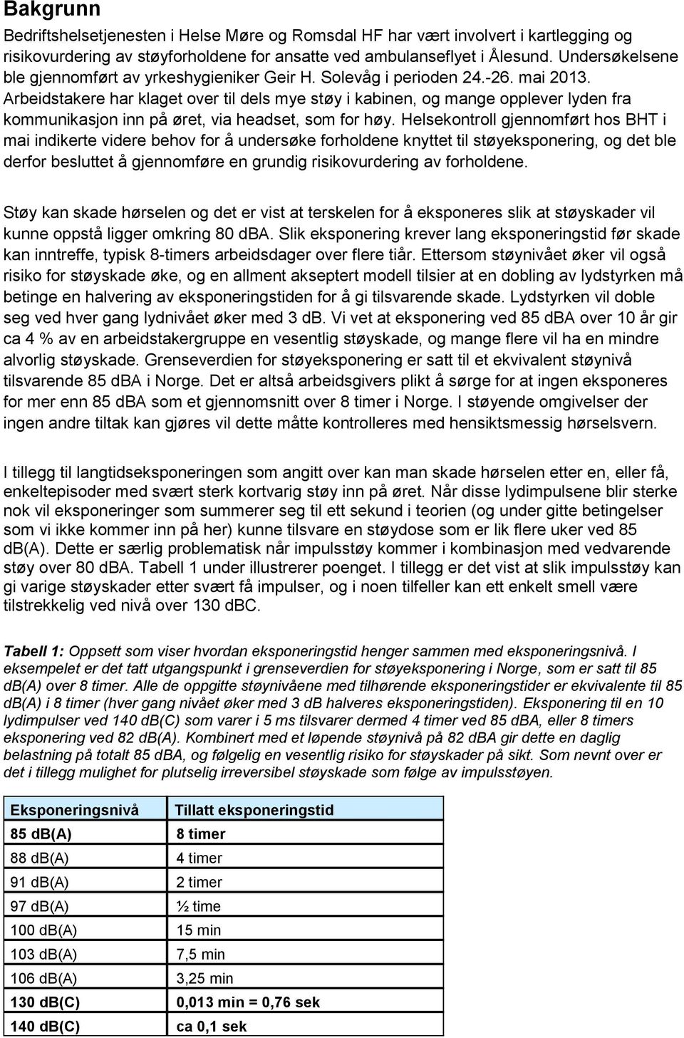 Arbeidstakere har klaget over til dels mye støy i kabinen, og mange opplever lyden fra kommunikasjon inn på øret, via headset, som for høy.