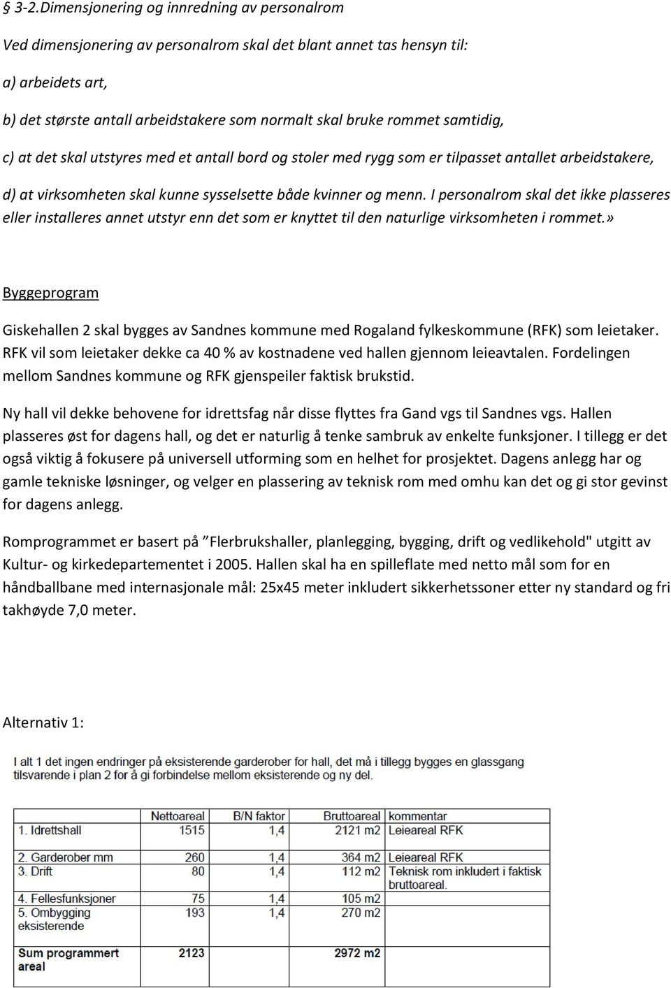 I personalrom skal det ikke plasseres eller installeres annet utstyr enn det som er knyttet til den naturlige virksomheten i rommet.