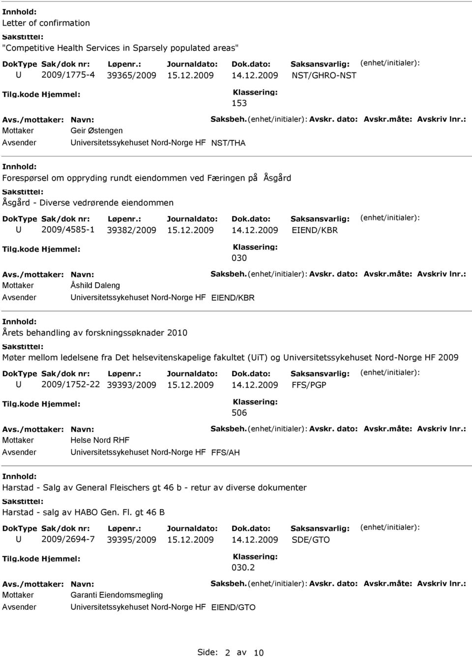 /mottaker: Navn: Saksbeh. Avskr. dato: Avskr.måte: Avskriv lnr.