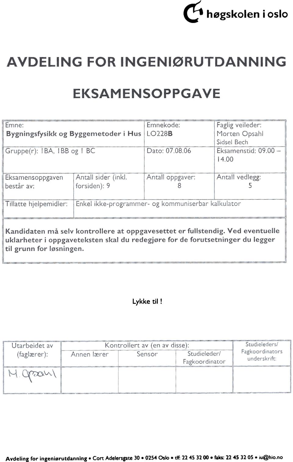 sider (inkl forsiden): 9 I Antal!