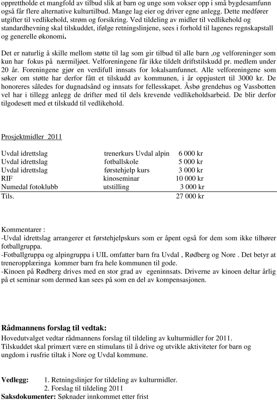 Ved tildeling av midler til vedlikehold og standardhevning skal tilskuddet, ifølge retningslinjene, sees i forhold til lagenes regnskapstall og generelle økonomi.