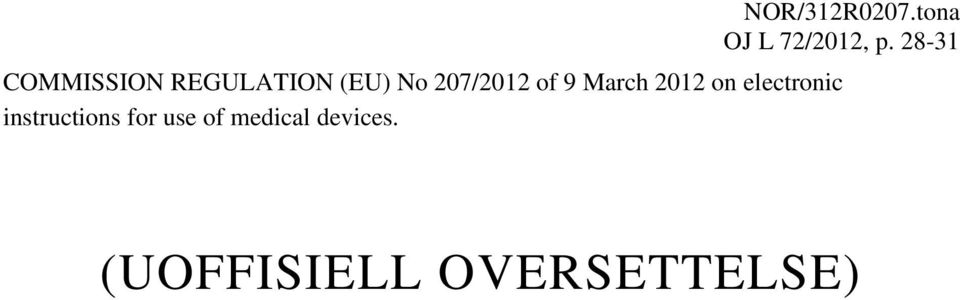 207/2012 of 9 March 2012 on electronic