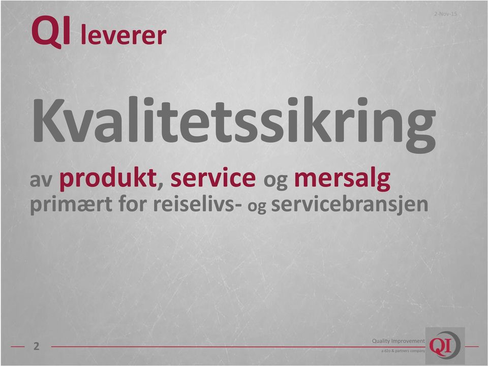 produkt, service og