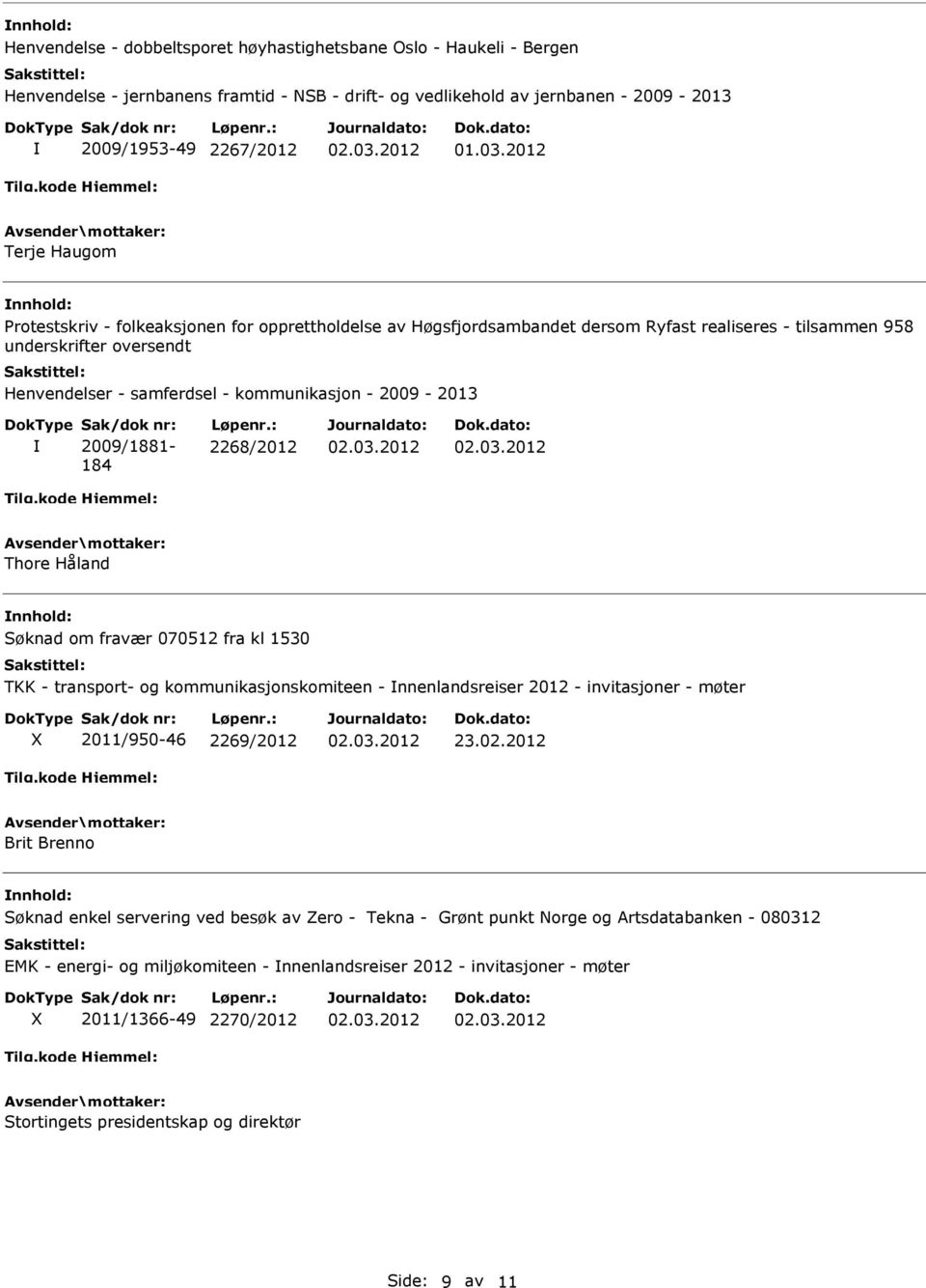 2009-2013 Sak/dok nr: 2009/1881-184 Løpenr.