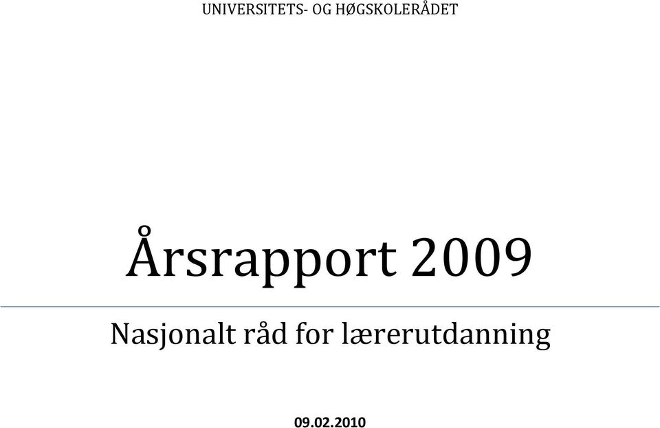 Årsrapport 2009