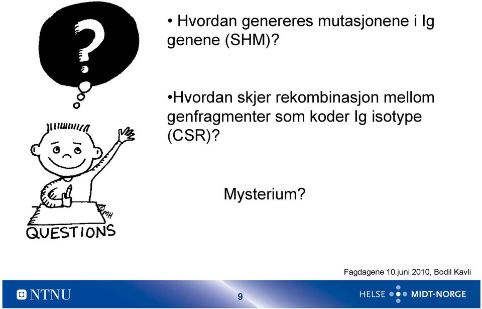 Hvordan skjer rekombinasjon mellom