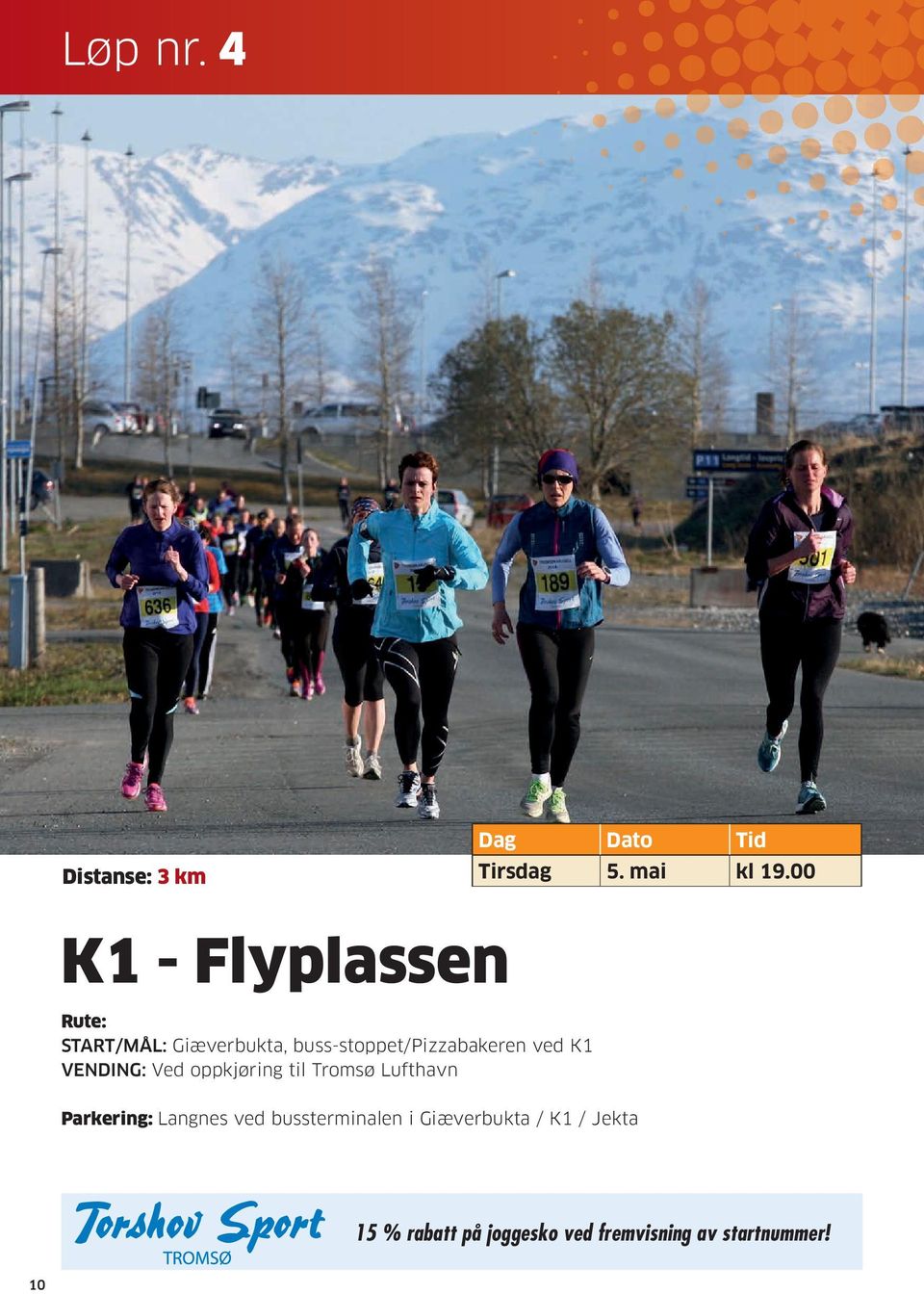 ved K1 VENDING: Ved oppkjøring til Tromsø Lufthavn Parkering: Langnes ved