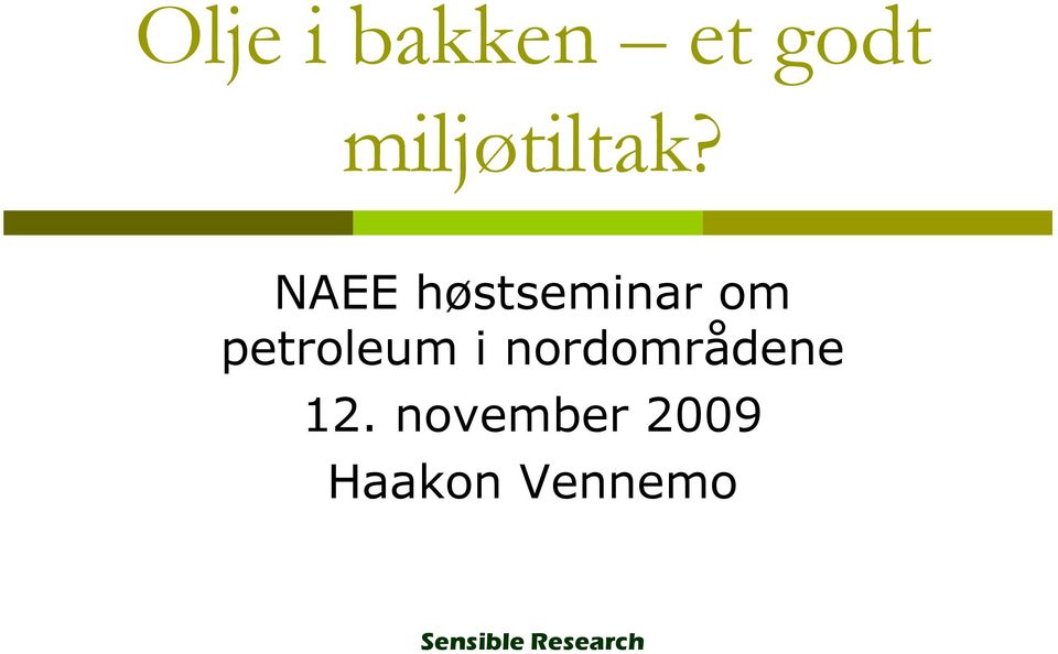 NAEE høstseminar om