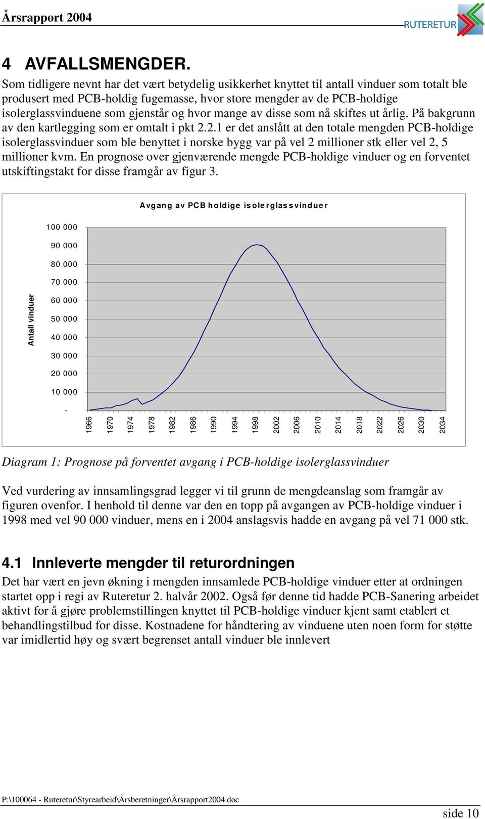 gjenstår og hvor mange av disse som nå skiftes ut årlig. På bakgrunn av den kartlegging som er omtalt i pkt 2.