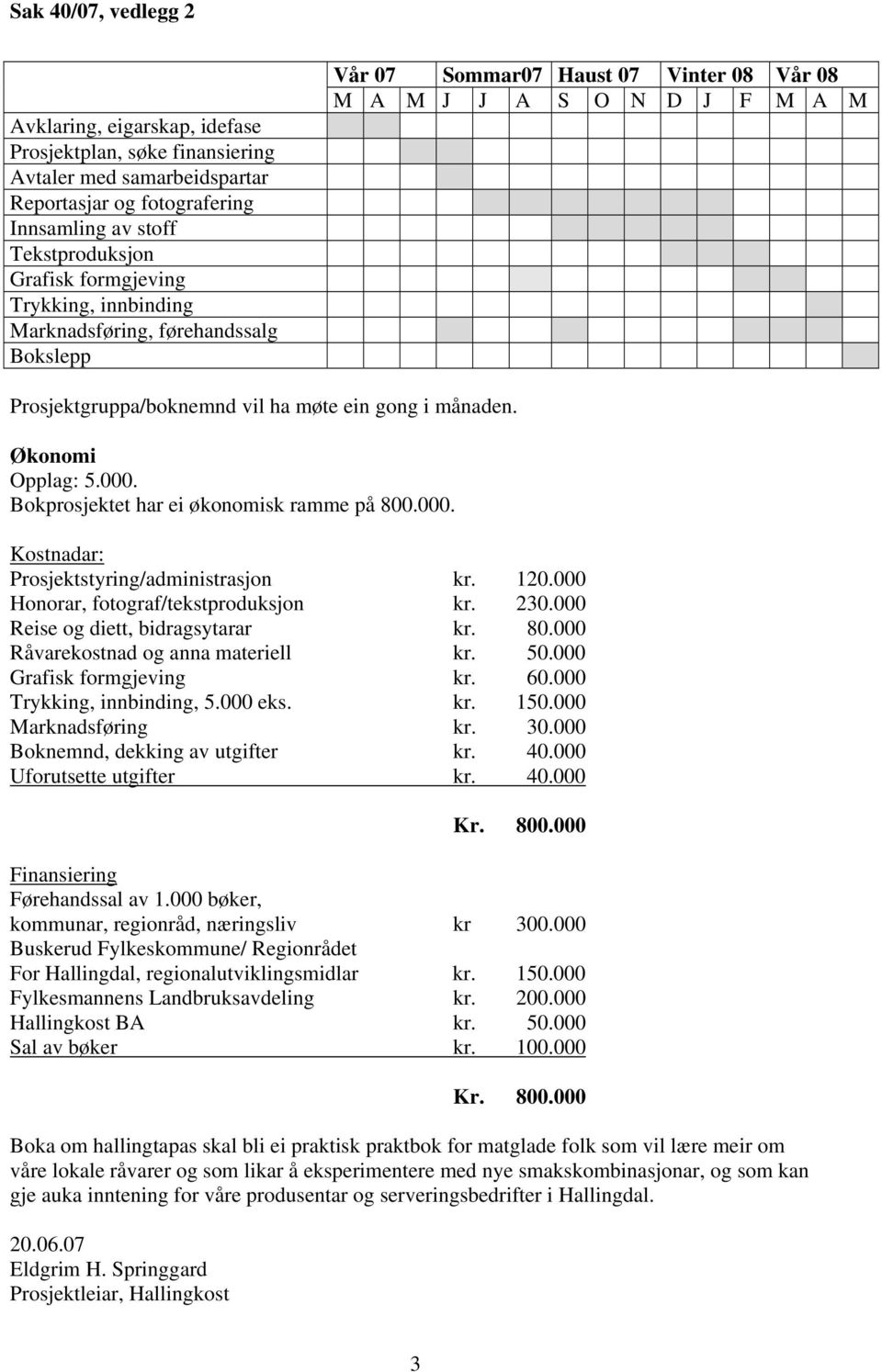 Økonomi Opplag: 5.000. Bokprosjektet har ei økonomisk ramme på 800.000. Kostnadar: Prosjektstyring/administrasjon kr. 120.000 Honorar, fotograf/tekstproduksjon kr. 230.