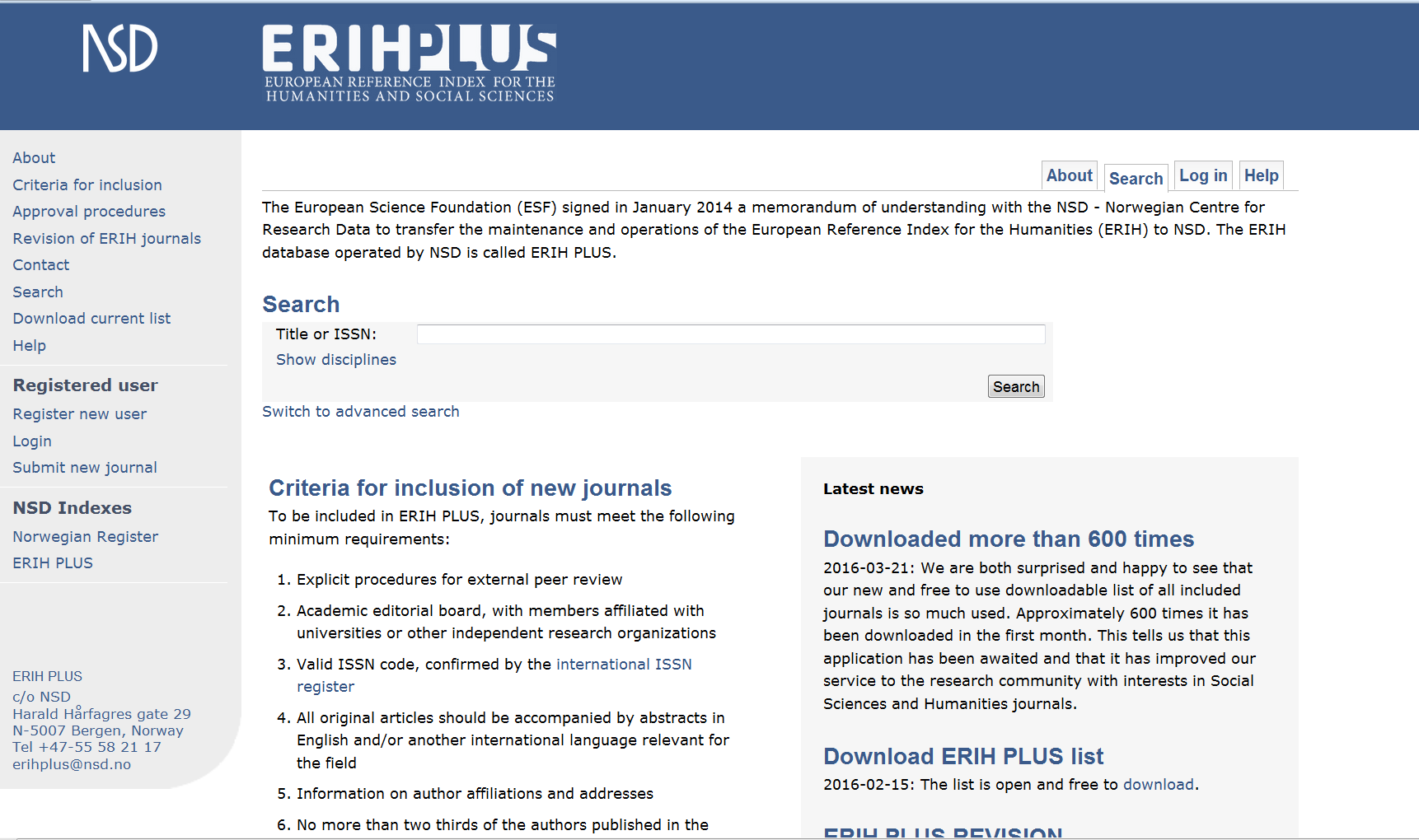 ERIH PLUS Making the social sciences and