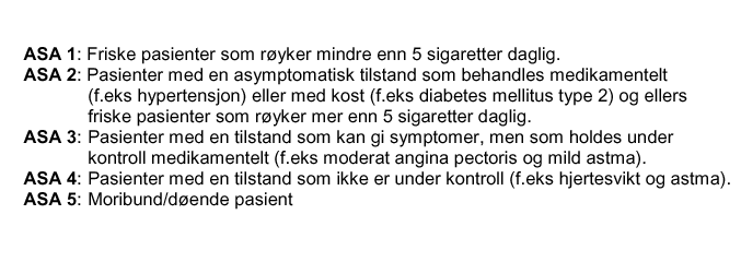 Hoftebrudd Høy gjennomsnittsalder (79,8 år Hoftebruddsregisteret 2009) Høy ko-morbiditet (49% ASA 3,