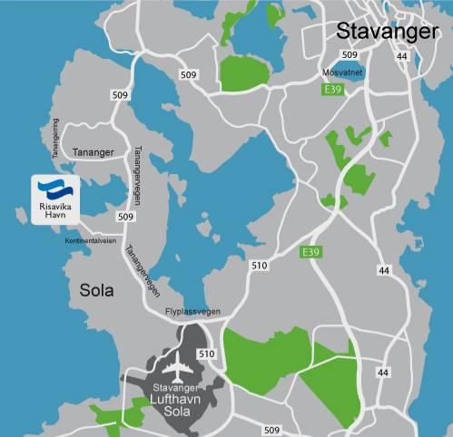 Transportkorridor vest - pilotprosjekt for tungtrafikkfelt Sømmevågen Risavika 5,5 km lang