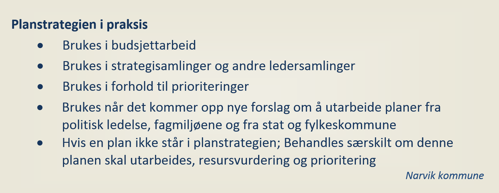 Kommunal planstrategi er et viktig