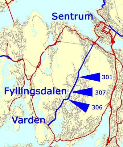 Tiltak: Nytt kollektivfelt fra Løvstakktunnelen mot rundkjøring med Vestlundveien. Kostnad: Tiltaket har en beregnet totalkostnad på 2,8 mill kr. NKA: Netto nytte = 0,5 millioner kroner.