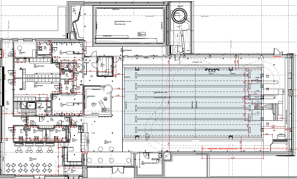 Treningsbasseng 25x12,5m (6