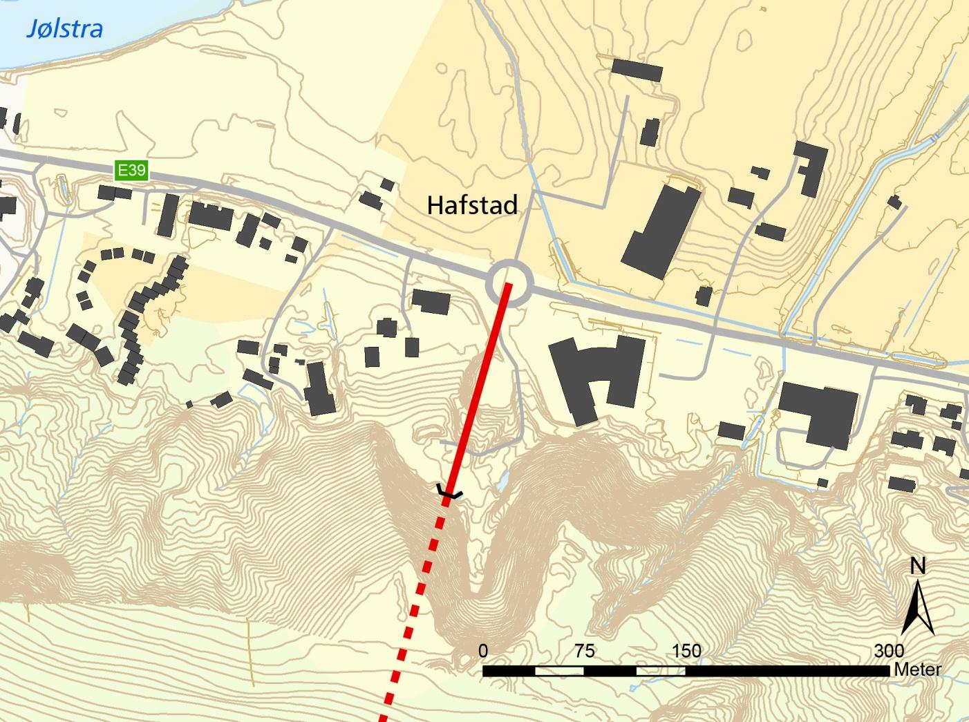 4.6.12 Hafstad (100 m) Arm til Hafstad er berre aktuelt som eit tillegg til tunnelane Myra-Pinndalen og Myra- Brulandsberget.