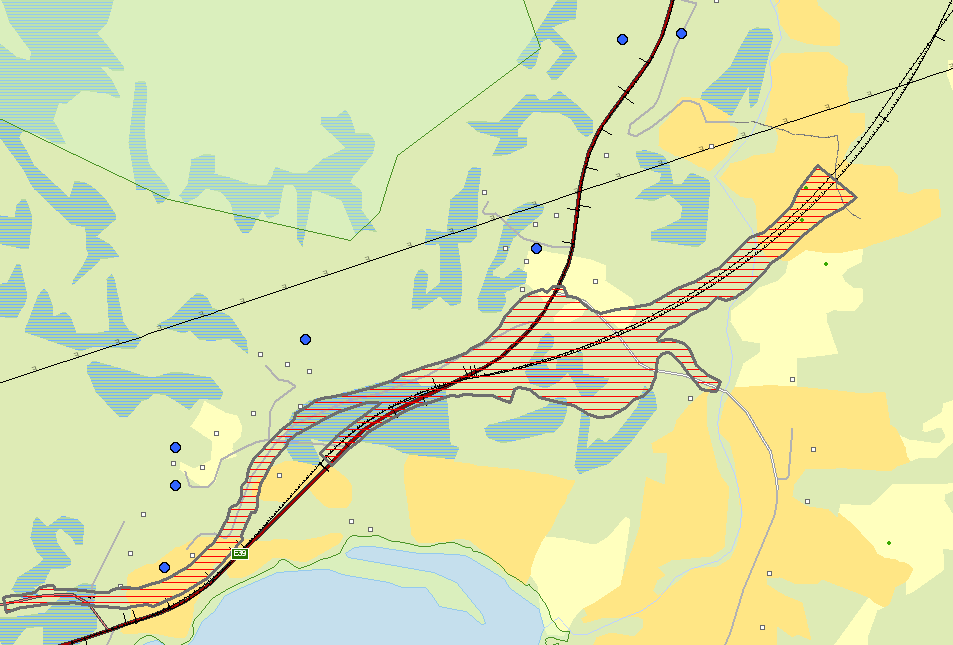 3180 4 5654 9 3665 2 1850 8 3739 2410 8 1850 9 Figur 35 Grunnvassbrønnar i den delen av planområdet som ligg i Gaular kommune.