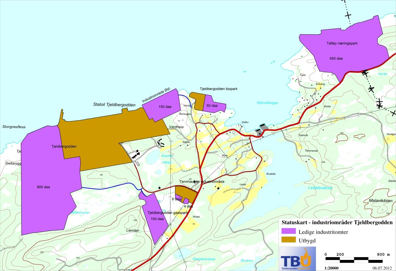 Foruten at det på Tjeldbergodden ligger godt til rette for industriell bruk av gass, har området også andre fortrinn, som bl.a. gunstig plassering ved Trondheimsleia og store, sjønære industriarealer.