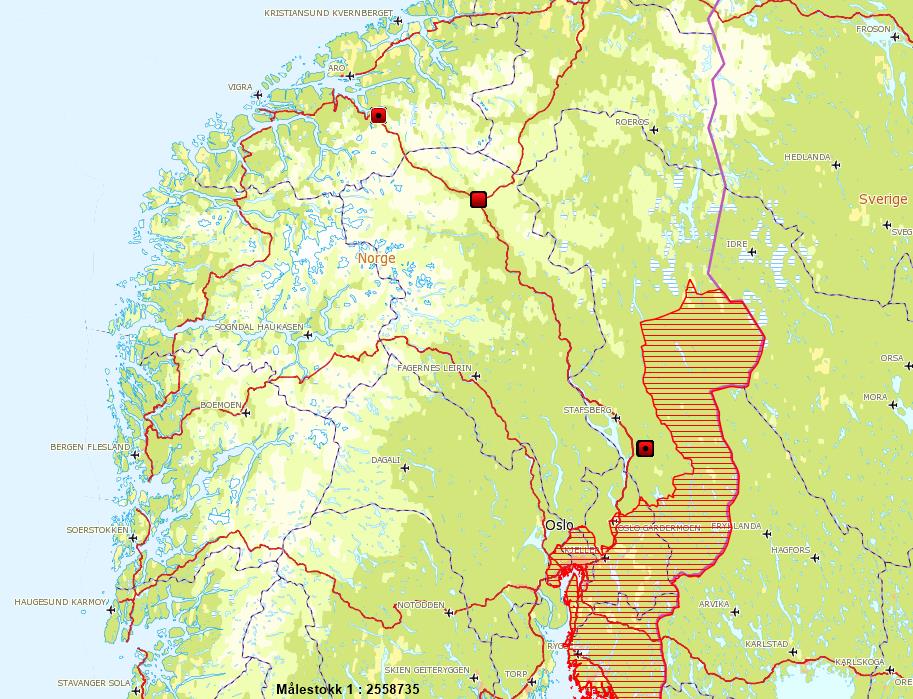 Sak 14/2016 Lisensfelling ulv 2016/2017 Side 3 av 8 Etter 1. mai 2016 er det utenfor ulvesonen per 8.