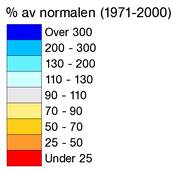 April Mai Juni Kilde: Meteorologisk institutt: Normalen refererer til perioden 1971-2000 Kartene viser nedbør, avvik i prosent fra normalen (1971-2000) i april, mai og juni 2016.