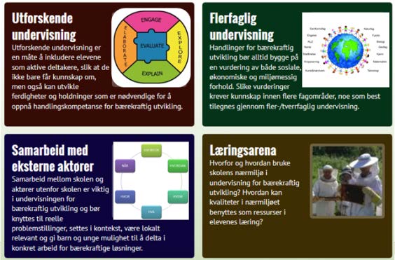 Didaktisk kompetanse Lærerkompetanser for å undervise for bærekraftig utvikling Tverrfaglig og utforskende undervisning