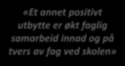 I hvor stor grad føler du at tilbudet i DNS som helhet har bidratt kompetansehevende for deg som lærer? 50 «Vi har fått en generell kompetanseheving blant lærerne.