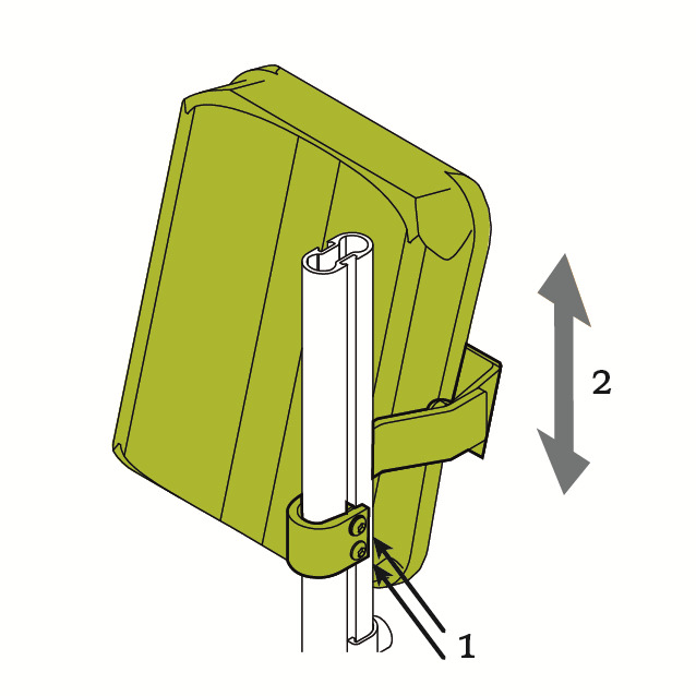 Høydeinnstilling av leggplate (fig 4.9). 1. Løsne skruene. 2.