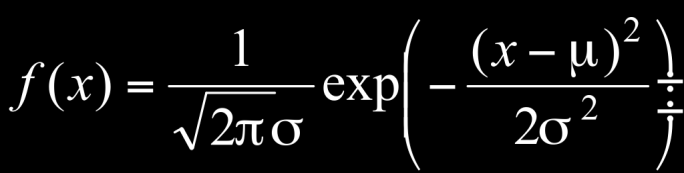 verdien x μ = middelverdi σ =
