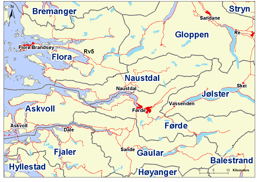 En større region Førde har styrket sin rolle som handelssenter Økning i antall arbeidsplasser dominerende Bedre pendlingsmuligheter har redusert Florøs