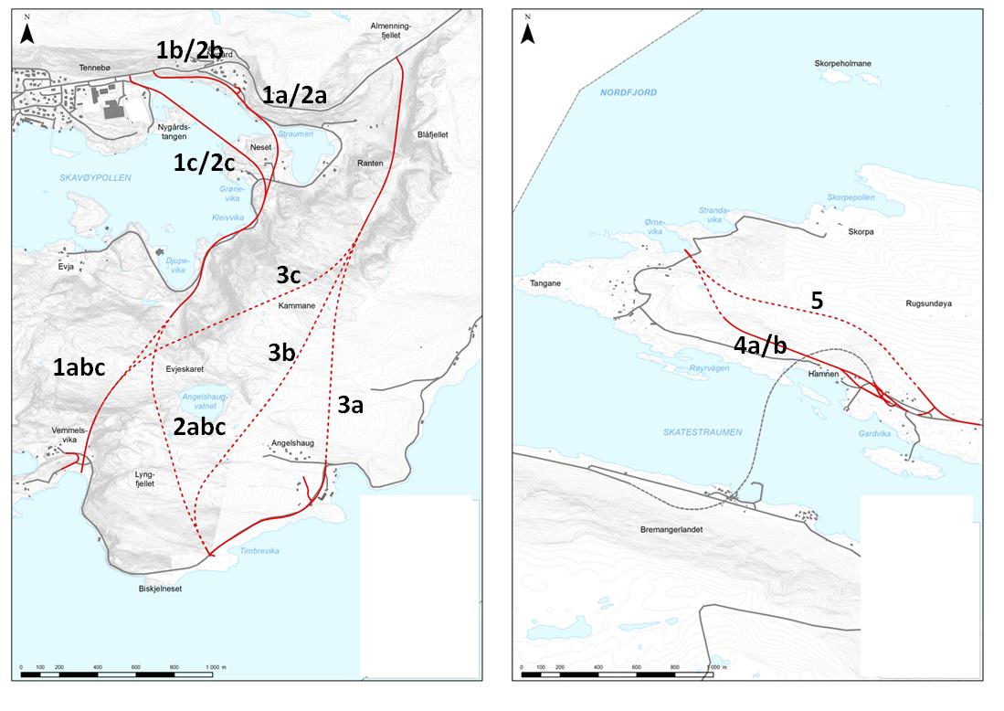 Sårbaranalyse Fjordkryssing Ytre Nordfjord 2 Omtale av analyseobjektet Planområdet ligg i Ytre Nordfjord i Bremanger og Vågsøy kommunar.