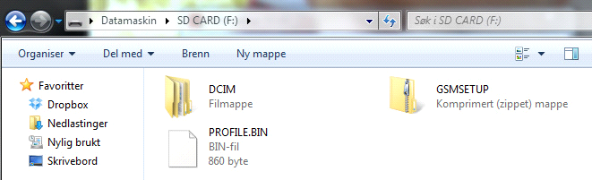 Du vil da se dette bildet (fig. 16) og «Path» er (i dette eksempelet) endret fra C:\Windows\system32 til F:\ Klikk på «OK» for å lagre oppsettet i angitt katalog (i dette eksempelet F:\) (fig 17).