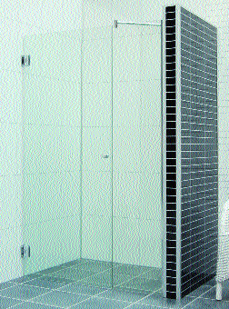 DUSJHJØRNER - 6 MM HERDET GLASS MODELL 660 Dør med hengsler Dør 900x1900mm kr 6.