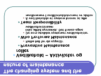 Slide 12 Preventive Maintenance (forebyggende vedlikehold) Denne metoden for vedlikehold oppstår når programmerer eller kodeanalytikere finner en feil eller en potensiell feil som ennå ikke har blitt