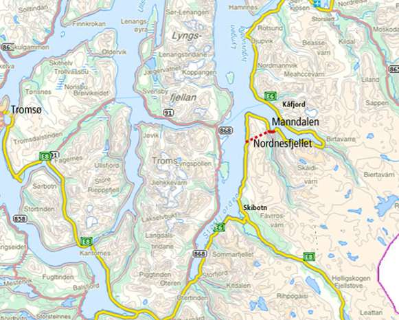 Flere rassikringsprosjekter i RN Fv882 Øksfjord tunnelen i Finnmark.