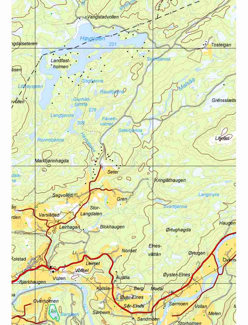Tiltaksbeskrivelse: 1721/175/1, Tosteigan - hytteområde Dagens formål LNF Situasjonskart skogs av lav og middels bonitet 40 daa Foreslått formål Fritidsbebyggelse Ca 25 stk Forslagsstiller Grunneier.