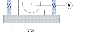 Funksjonsvegger Gyproc Installasjonsvegger Typedetalj 3.2.26:248 Dobbeltsidig innfesting av klosett For innfesting av klosett med horisontalt avløpstrekk i veggen. 3.2 Konstruksjonsdetaljer 1.