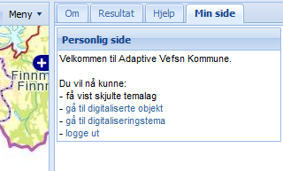 5 Innlogging For å få mulighet til å digitalisere friluftsområder kreves det innlogging. Brukere fås ved å kontakte Asplan Viak. Figur 3 Eksempel, innlogging 1.