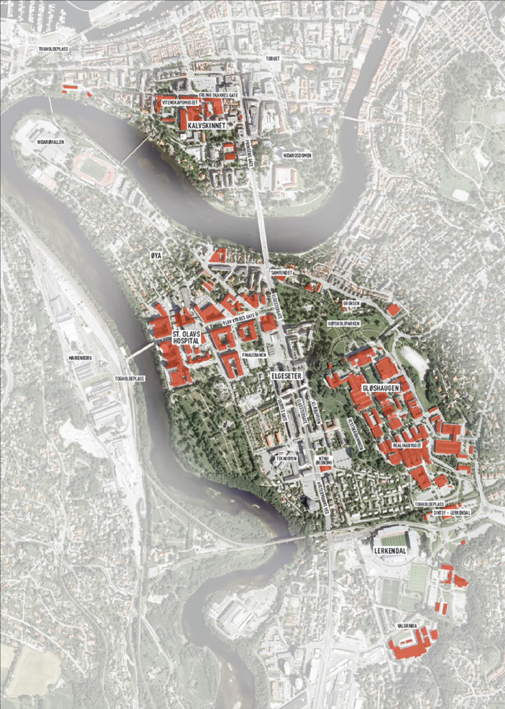 Eiendommen og overordnet lokalisering av samlet campus er illustrert nedenfor. Figur 1.